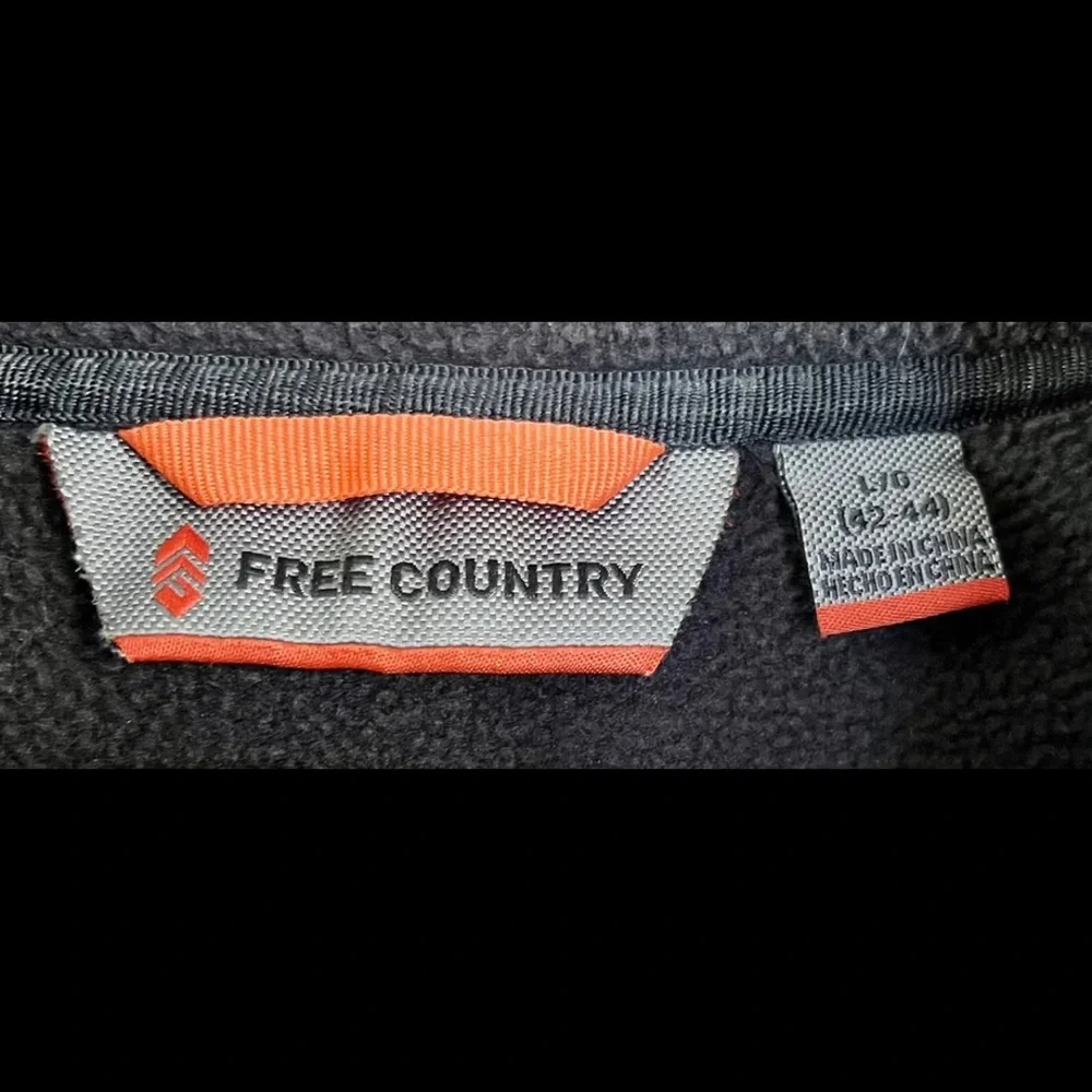 FREE COUNTRY Grid Fleece Jacket Men’s Size L (42-44) Deep Charcoal Gray - Picture 3 of 3